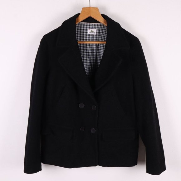LACOSTE 70% Wool Black Blazer - Picture 1 of 6